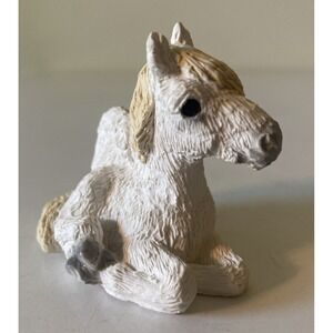 Stone Critters Littles White Pegasus Figurine Vintage Small